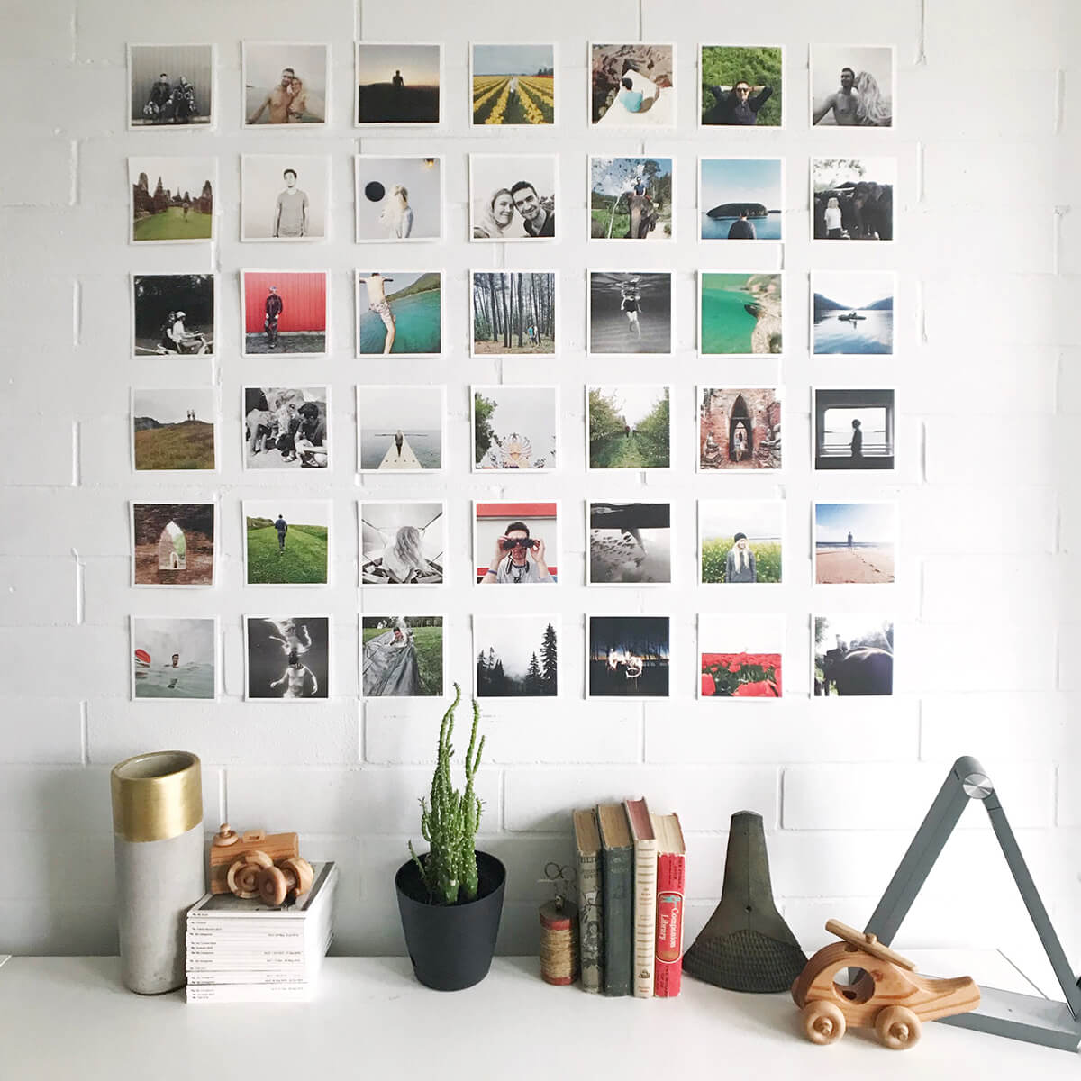 Hanging pictures shop without frames